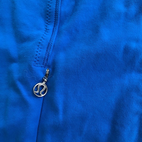 Lululemon Daily Yoga Jacket Classic Stripe Polar Cream Beaming Blue sz 6 - Picture 6 of 7